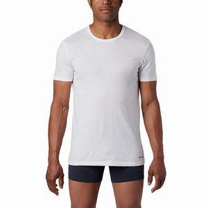 Columbia Classic Fit Crew Neck Tee (3 pack) Herr Vita (ZYGHX7342)